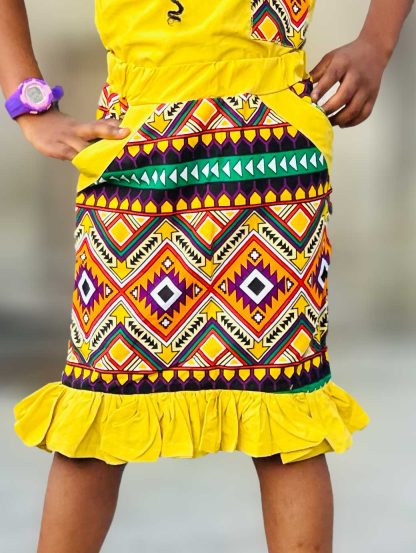 Tatas Skirt Ankara with Crepe